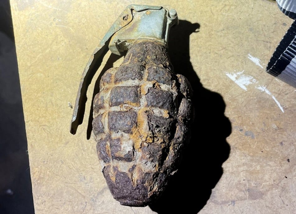 Bomb squad disposes of grenade found by toddler