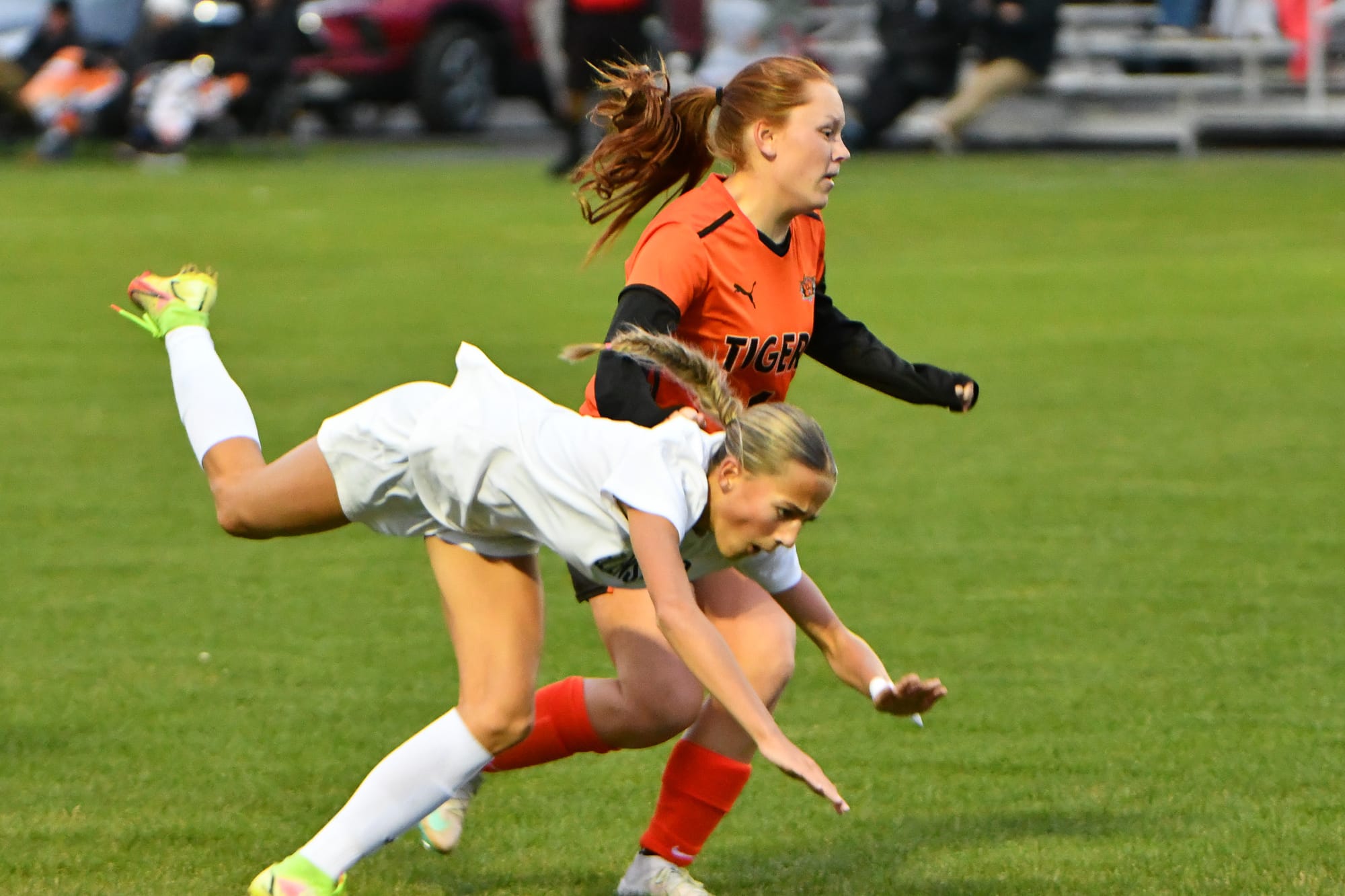 Tigers fall in district soccer, volleyball action