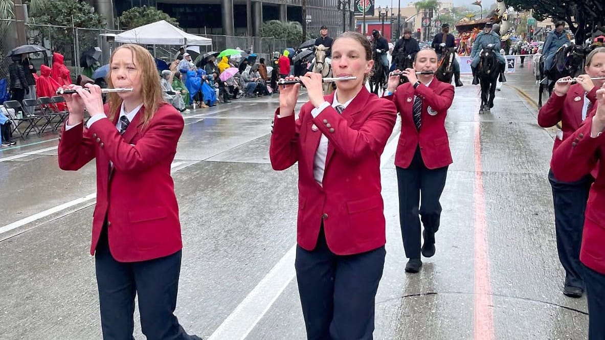 It may have rained on their parade, but Alicia Keegan was still smiling